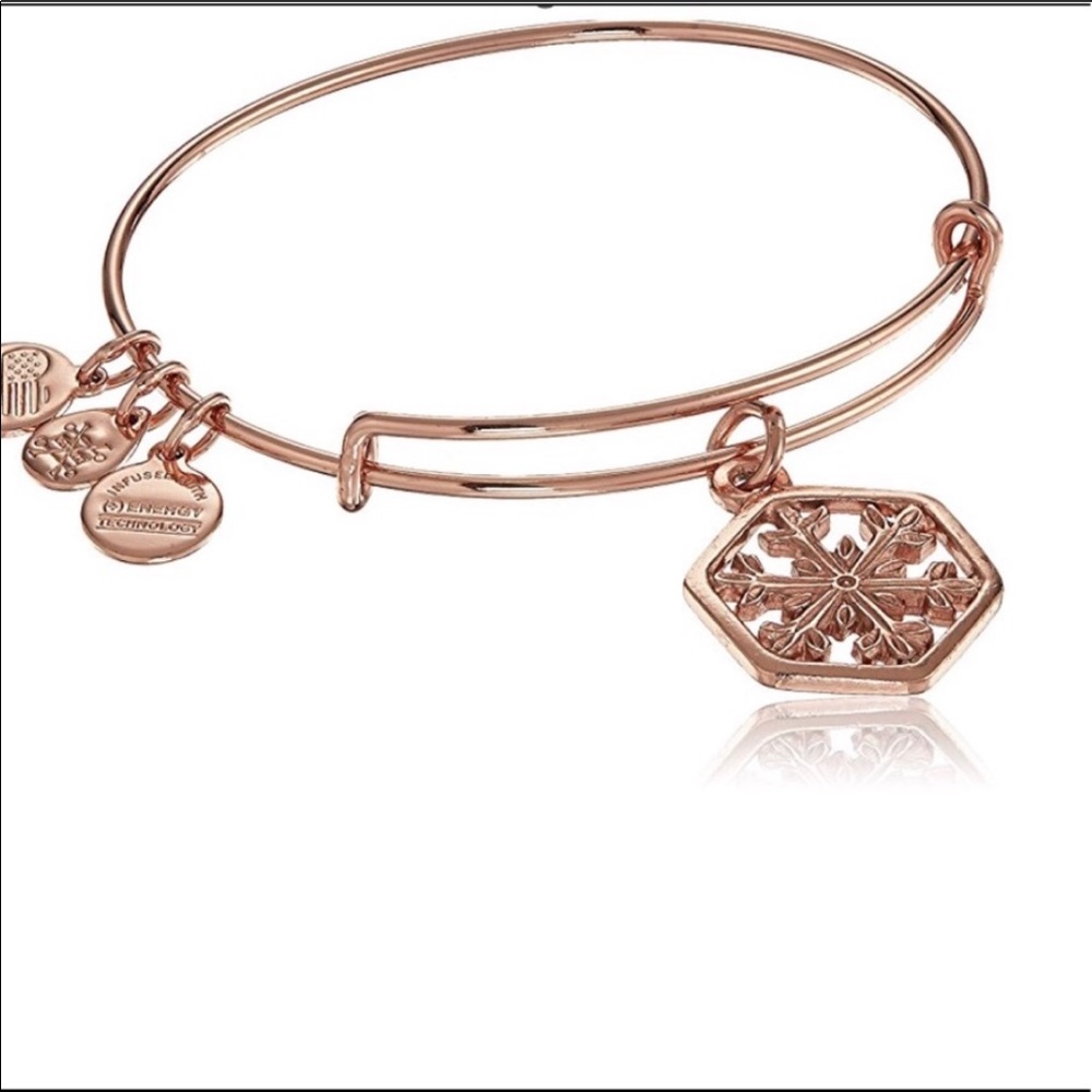 Alex & Ani Snowflake Rose Gold Bracelet